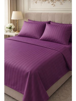 Onaltı Tekstil Çift Kişilik Pamuk Saten Nevresim Takımı