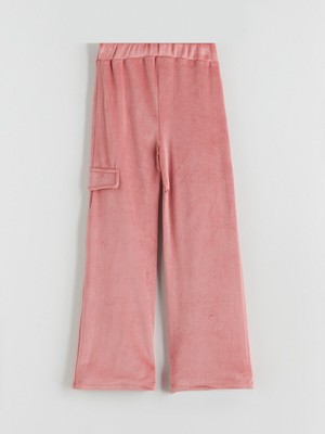 Lc Waikiki Yeni Sezon Beli Lastikli Kadife Kız Çocuk Eşofman Altı