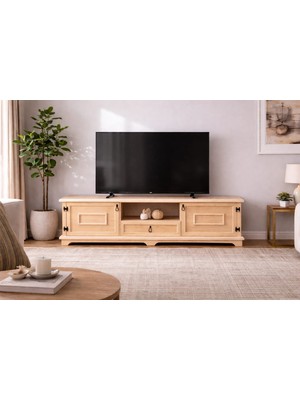 Boz Yapı Dekorasyon Class %100 Doğalahşap Tv Ünitesi