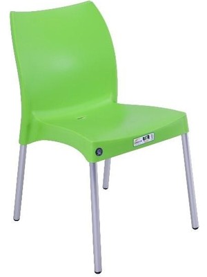 Norino Mandella Nil Sandalye (4 Adet) Alüminyum Ayaklı Yeşil