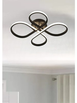 Ronisu Aydınlatma Novaline Ledli Plafonyer Avize - Oturma Odası, Salon, Mutfak Uyumlu Plafonyer Ledli Avize