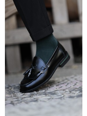 Faruk Balkanas Kuin Model Hakiki Açma Deri Eva Taban Loafer Ayakkabı