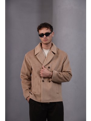 Essenza Erkek Kruvaze Yarım Kaşe Kaban