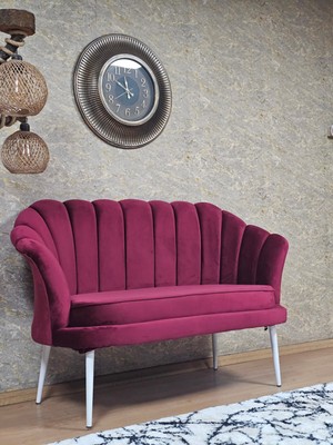 Sevinç Mobilya Ikili Istiridye Beyaz Boyalı Sivriltme Ayak Çay Seti Koltuk Tekli Berjer , Ikili Berjer Koltuk