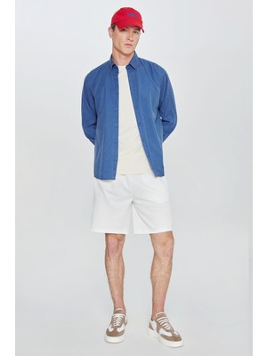 Altınyıldız Classics Pamuklu Standart Fit Normal Kesim Beli Bağlamalı Yan Cepli Örme Şort