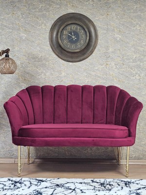 Sevinç Mobilya Ikili Istiridye Gold Kaplama Telli Ayak Çay Seti Koltuk Tekli Berjer , Ikili Berjer Koltuk