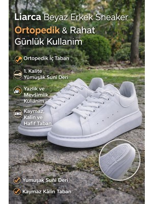 Liarca Santa Monica Beyaz Spor Ayakkabı – Hafif, Nefes Alabilen Günlük Yürüyüş Sneaker