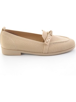 Bambi Bej  Kadın Loafer Ayakkabı K01327025182