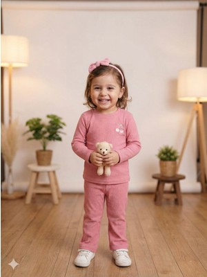 tinytrends Kız Bebek&çocuk Kiraz Nakışlı 2'li Takım