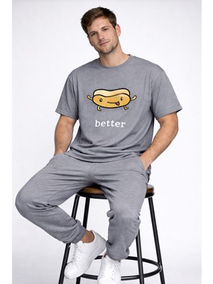 Nevermind Better Together Baskılı Sevgili Kombini Çift Tişört Oversize Unisex Çift Kombin