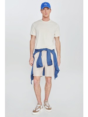 Altınyıldız Classics Pamuklu Standart Fit Normal Kesim Beli Bağlamalı Yan Cepli Örme Şort