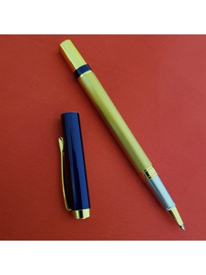 Konyax Kutulu Lacivert Gold Tasarım Roller Kalem