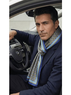 Ege Fular Şal Ipeksi Dokulu Lüks Erkek Fular - 130X30 cm - Kombinlerin Tamamlayıcısı