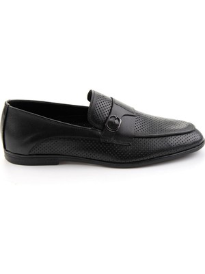 Bambi Siyah Hakiki Deri Erkek Klasik Ayakkabı E01715030141