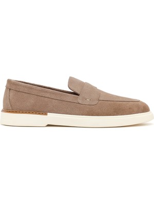 Derimod Erkek Bej Süet Deri Casual Loafer 26SFD750210