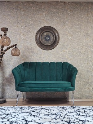 Sevinç Mobilya Ikili Istiridye Krom Kaplama Telli Ayak Çay Seti Koltuk Tekli Berjer , Ikili Berjer Koltuk