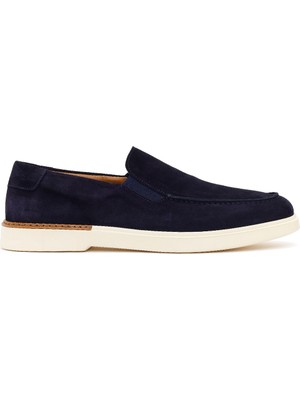 Derimod Erkek Lacivert Süet Deri Loafer 26SFD612210