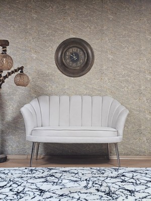 Sevinç Mobilya Ikili Istiridye Krom Kaplama Sivriltme Ayak Çay Seti Koltuk Ikili Berjer , Ikili Berjer Koltuk