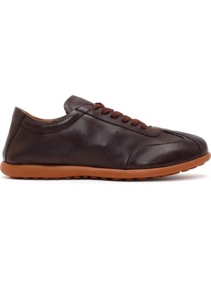 Derimod Erkek Kahverengi Bağcıklı Deri Sneaker 26SFD688518