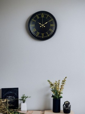 Tedaks 36 cm Siyah Dekoratif Duvar Saati