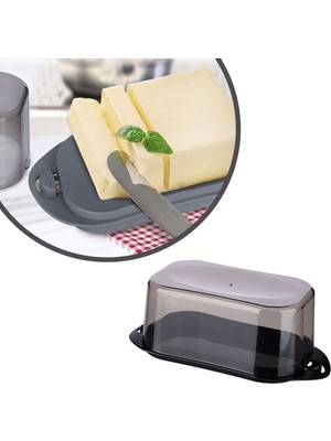 Navlu Store® Kilitli Plastik Kapaklı Kahvaltılık Tereyağlık Peynirlik Erzak Saklama Kabı AP-9428