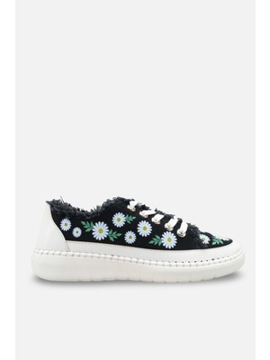 Palitya Kadın Dolgu Sneaker Spor Ayakkabı - Siyah