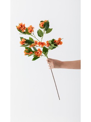 Güleç Yapay Çiçek Yapay Lux Menekşe Dalı Somon 80 cm 5 Yaprak