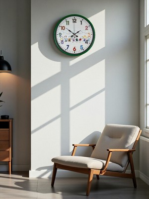 Lowell Home 36 cm Yeşil Çocuk Odası Duvar Saati LWLHM-RSYT367