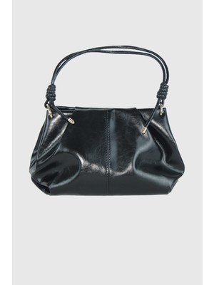Wex Siyah Mat Çıtçıtlı Kadın El ve Omuz Çantası