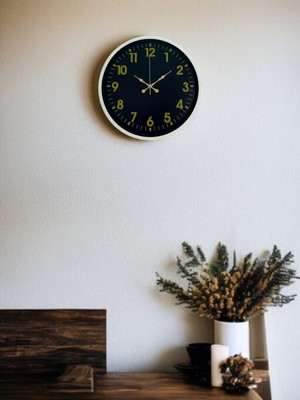 Tedaks 36 cm Krem Gold Rakamlı Duvar Saati