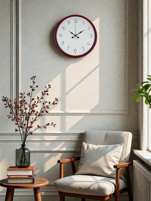 Tedaks 36 cm Standart Kırmızı Duvar Saati