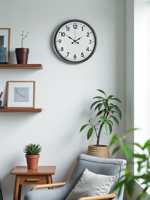 Tedaks 36 cm Gri Standart Dekoratif Duvar Saati