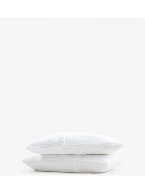 Barine Koza Yastık Kılıfı 2'li Set Beyaz