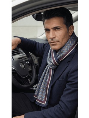 Ege Fular Şal Ipeksi Dokulu Lüks Erkek Fular - 130X30 cm - Kombinlerin Tamamlayıcısı
