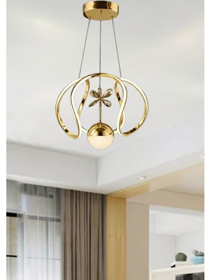 Ronisu Aydınlatma Helix Modern LED Avize - 3 Renk Işıklı Salon, Mutfak, Uyumlu LED Avize
