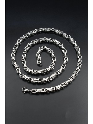 Prestige Paslanmaz Çelik Kral Model Kolye Zincir 4mm 902591