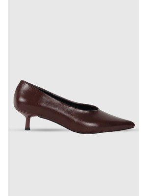 Clara Bordo Rustik Sivri Burun Kadın Stiletto