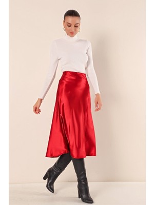 Queene Dreams 15806 Saten Etek - Bordo