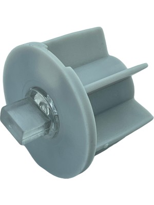 MorPerde 32 lik Stor Perde Dikdörtgen Pimli Gri Plastik Boru Sonu Tıpası