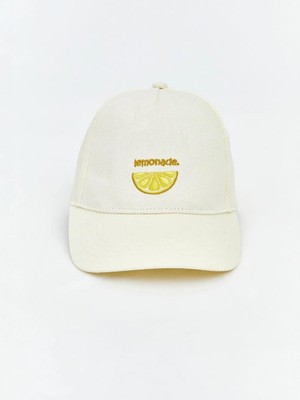 LC Waikiki Ekru Nakışlı Kız Çocuk Kep Şapka  (S6)