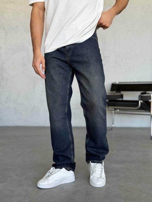 Essenza Erkek Straight Fit Koyu Indigo Denim Pantolon
