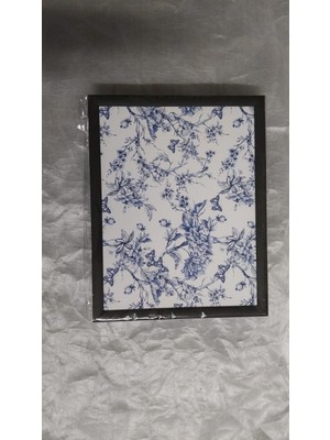 Es Dekor Mavili Çiçekli Kelebekler Minderli Desenli Keyif Tepsi  1 Adet