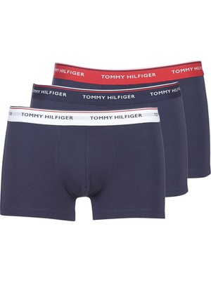 Tommy Jeans 3'lü Trunk Erkek Lacivert Boxer