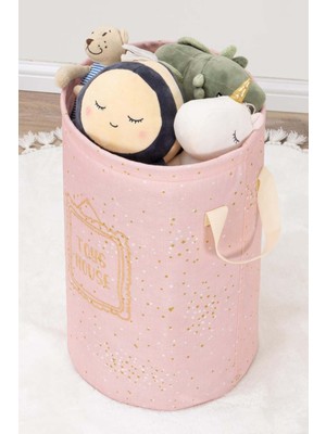 Vivenda Baby Yuvarlak Torbalı Sepet, Bebek Odası Düzenleyici, 31 x 46 cm