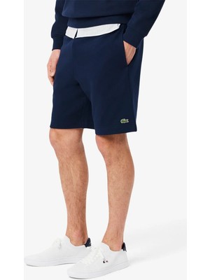 Lacoste Mens Reguler Fit Logo Cotton Shorts Erkek Pamuk Şort Lacivert