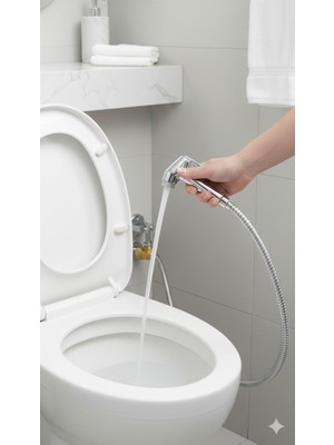 Primeaks Taharatmatik Set – Plastik Shattaf (Shutuf) Klozet Temizlik