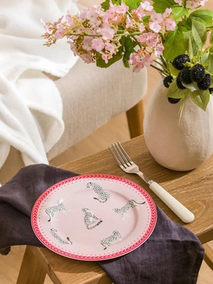 LC Waikiki Baskılı Porselen Pasta Tabağı 19 cm  (S6)