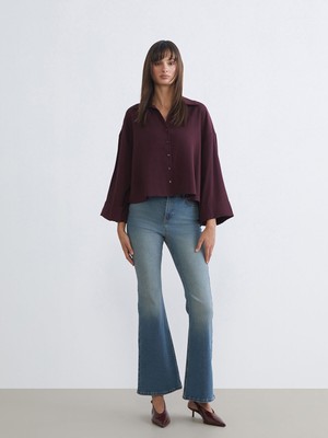 Lc Waikiki Yeni Sezon Mars Flare Kadın Jean Pantolon