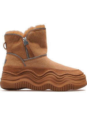 Guja Kadın Nubuk Deri Kürklü Günlük Bot 25K 25K438 Z