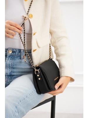 Orijinal Just Polo 4 Bölmeli Özel Zincir Aksesuarlı Kadın Omuz Çantası 7028